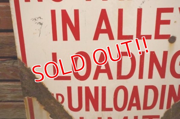 画像3: dp-240508-103 NO PARKING IN ALLEY / Enamel Road Sign