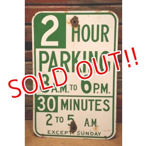 画像: dp-240508-103 2 HOUR PARKING / Enamel Road Sign