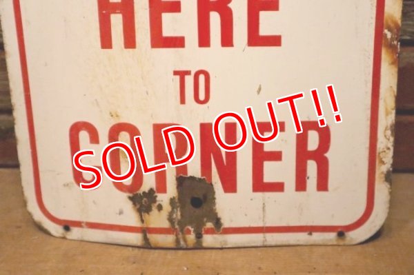 画像4: dp-240508-103 NO PARKING HERE TO CORNER / Enamel Road Sign