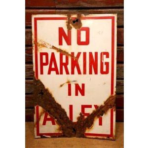 画像: dp-240508-103 NO PARKING IN ALLEY / Enamel Road Sign