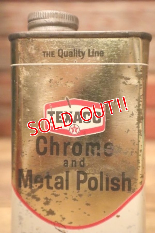 画像2: dp-240508-126 TEXACO / 1960's Chrome and Metal Polish Can