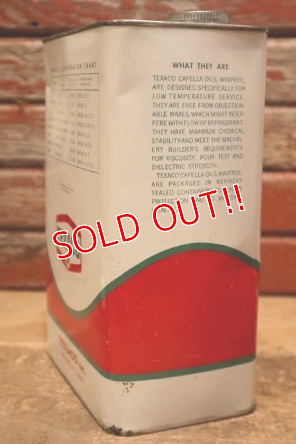 画像5: dp-240508-72 TEXACO / CAPELLA OIL 1960's ONE U.S. GALLON CAN