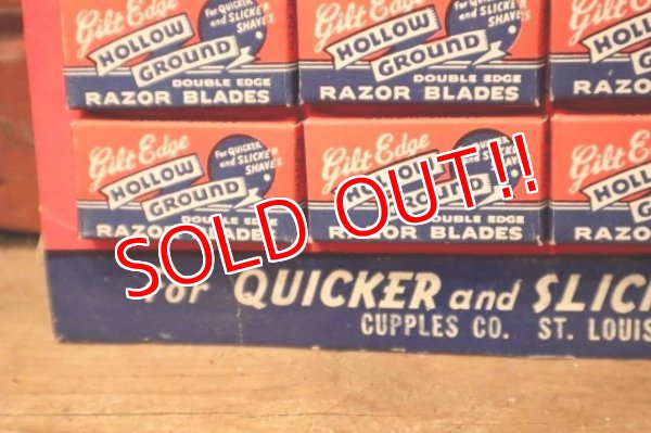 画像4: dp-240508-07 HOLLOW GROUND 1940's RAZOR BLADE DISPLAY