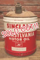 画像: dp-240508-32 SINCLAIR / PENNSYLVEANIA MOTOR OIL 1950's 5 Gallons Can