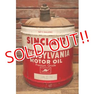 画像: dp-240508-32 SINCLAIR / PENNSYLVEANIA MOTOR OIL 1950's 5 Gallons Can