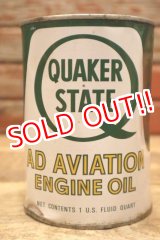 画像: dp-240508-19 QUAKER STATE / 1950's AD AVIATION ENGINE OIL One U.S. Quart Can