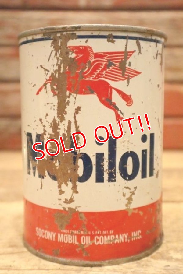画像3: dp-240508-61 Mobiloil / 1950's One U.S. Quart Oil Can