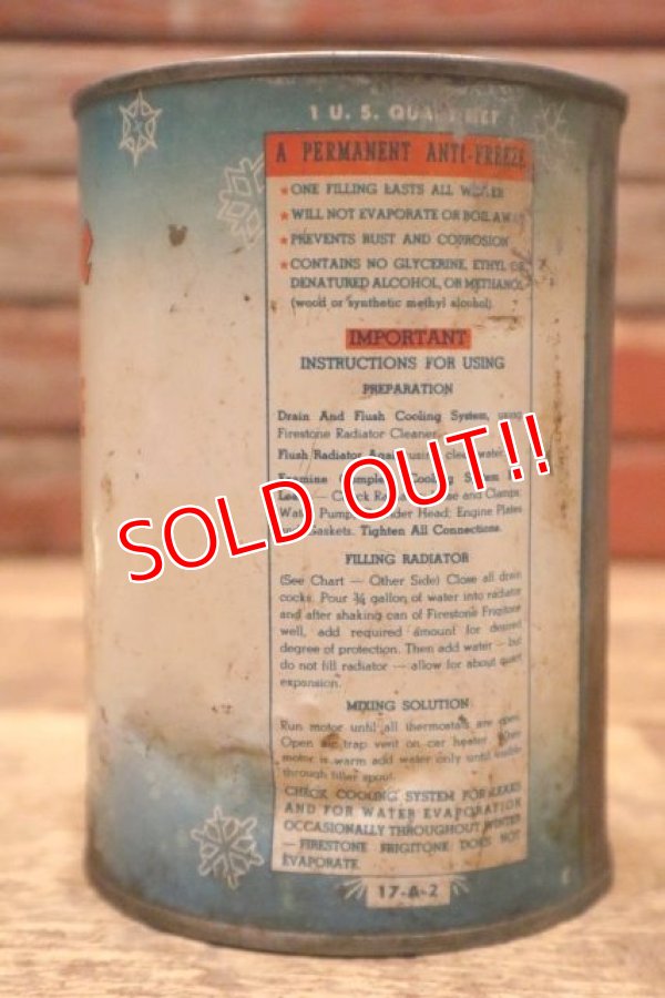 画像3: dp-240508-20 Firestone / FRIGITONE PERMANENT ANTI-FREEZE One U.S. Quart Can