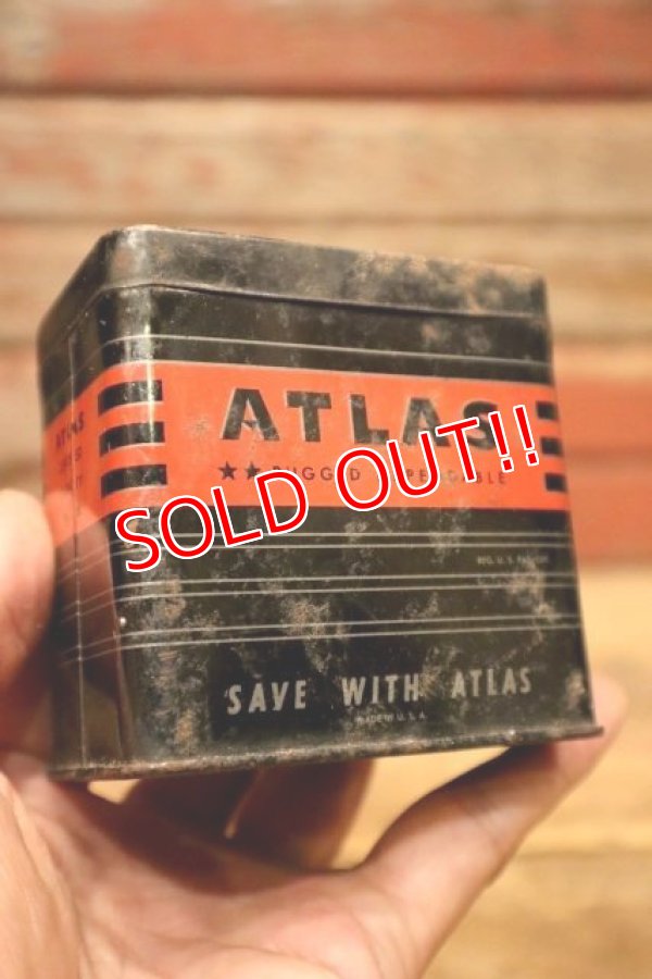 画像2: dp-240508-126 ATLAS / 1940's-1950's Battery Tin Coin Bank