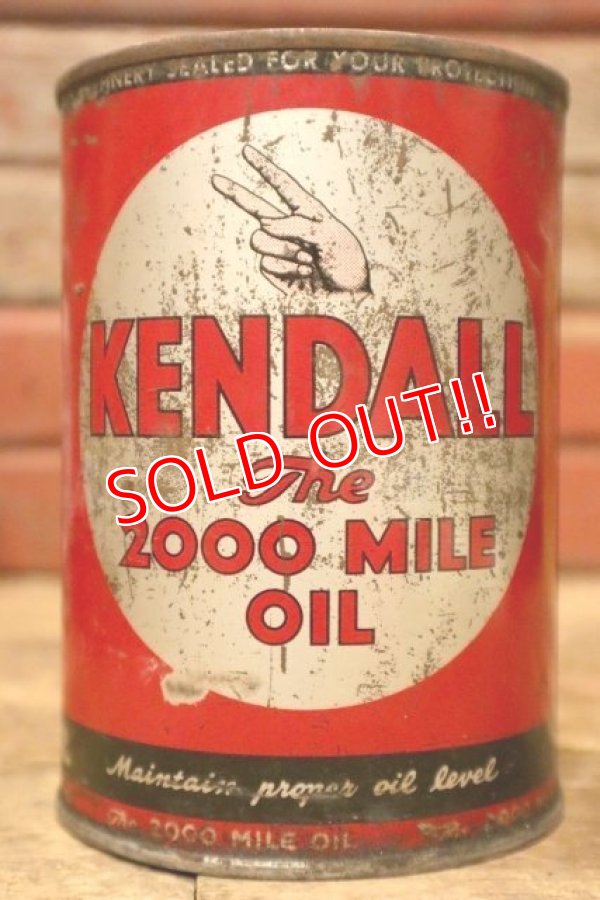画像2: dp-240605-02 KENDALL The 2000 MILE OIL 1940's-1950's One U.S. Quart Can