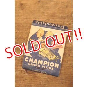 画像: dp-240508-107 CHAMPION SPARK PLUGS 1940's Matchbook Cover