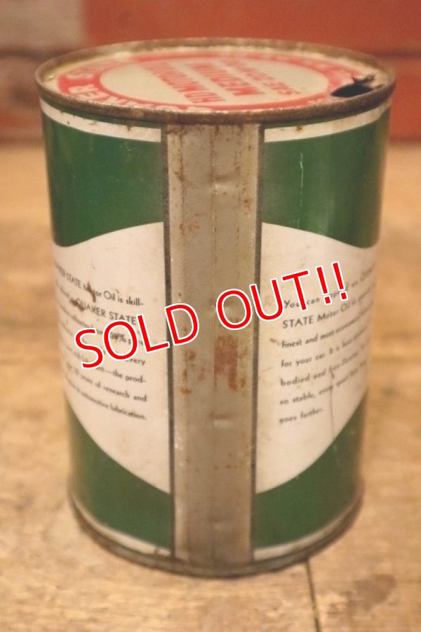 画像5: dp-240605-04 QUAKER STATE MOTOR OIL 1940's One U.S. Quart Can