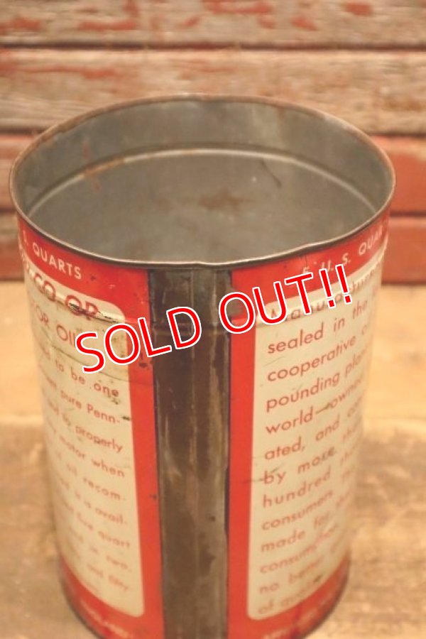 画像6: dp-240508-28 PENN CO-OP MOTOR OIL  5 U.S. Quarts Can