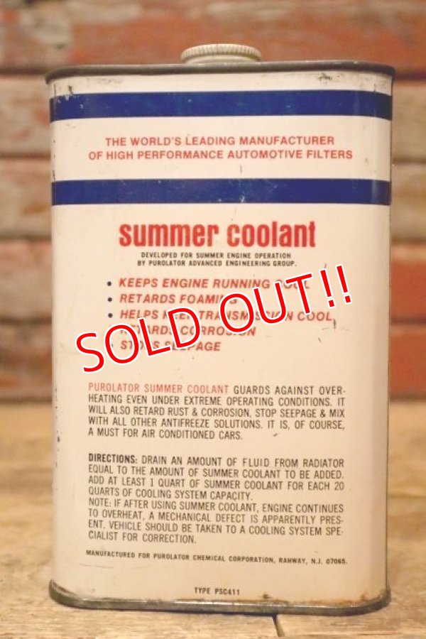 画像2: dp-240207-07 PUROLATOR RACING FORMULA Summer Coolant Can