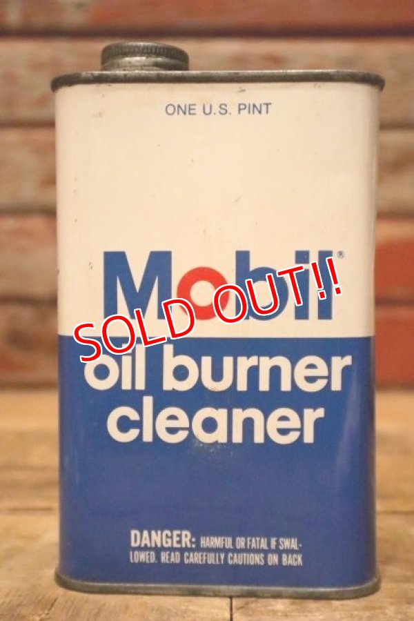 画像1: dp-240207-07 Mobil / 1970's〜 oil burner cleaner One Pint Can