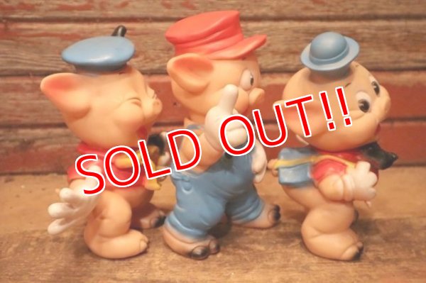 画像6: ct-240418-15 Three Little Pigs / 1960's Rubber Doll Set