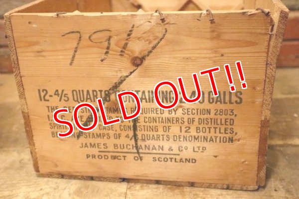 画像7: dp-240604-04 BLACK & WHITE SCOTCH WHISKY / Vintage Wood Box