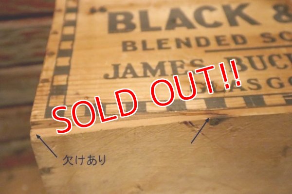 画像14: dp-240604-04 BLACK & WHITE SCOTCH WHISKY / Vintage Wood Box