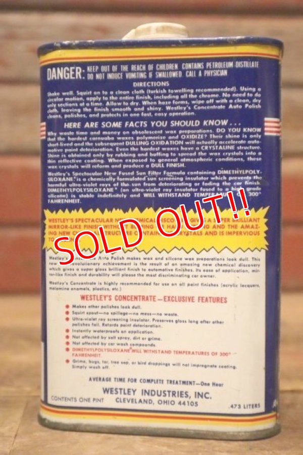 画像2: dp-240207-07 WESTLEY INDUSTRIES, INC. / Westley's AUTO POLISH CAN