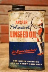 画像: dp-231016-56 ARCHER-DANIELS-MIDLAND COMPANY / 1950's ARCHER LINSEED OIL CAN