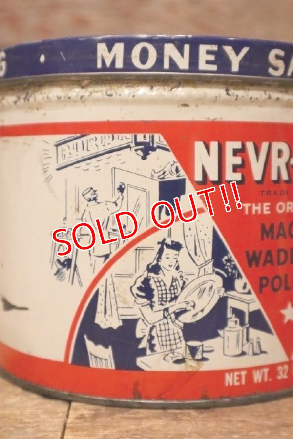 画像2: dp-240508-126 THE GEORGE BASCH CO. 1940's NEVR-DULL MAGIC WADDING POLISH CAN