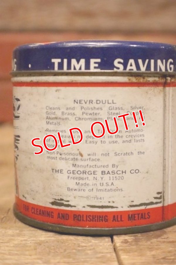 画像4: dp-240508-126 THE GEORGE BASCH CO. 1940's NEVR-DULL MAGIC WADDING POLISH CAN