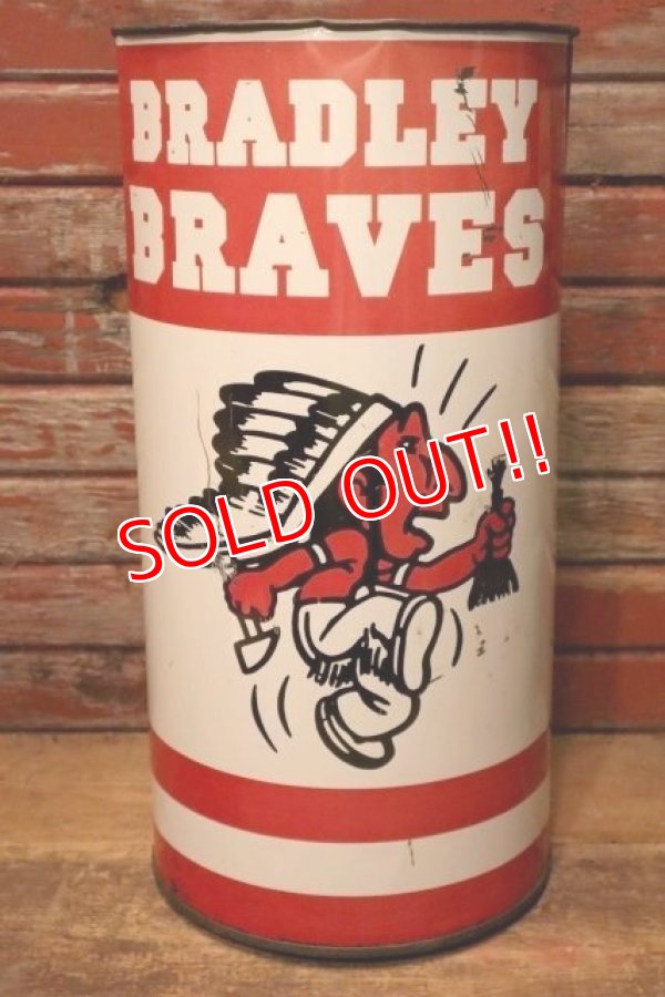 画像4: dp-240623-07 Bradley University・Bradley Braves 1960's-1970's Trash Can