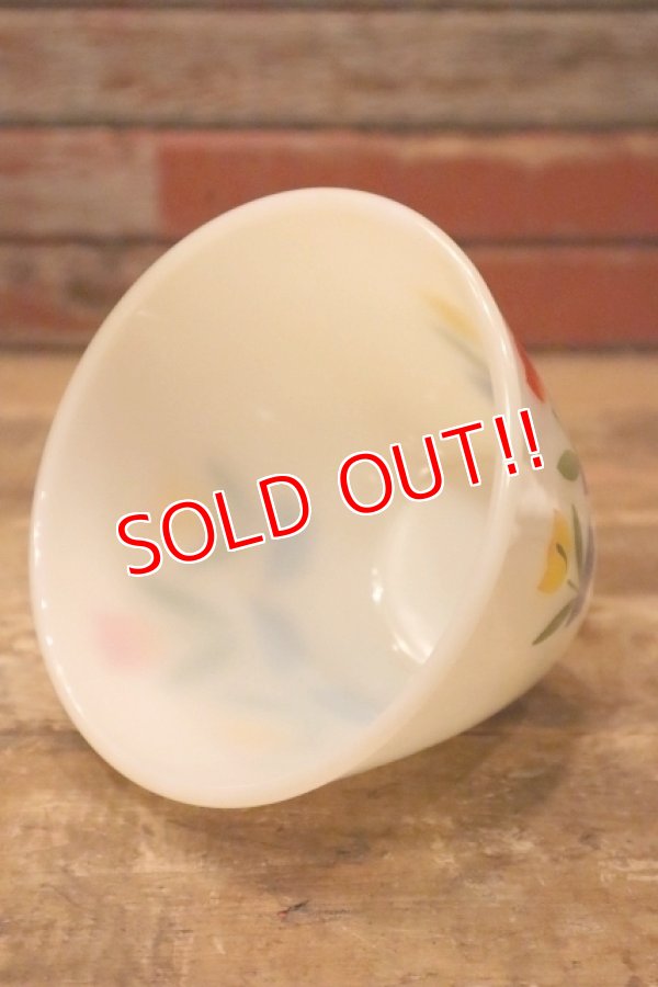 画像10: kt-230809-05 Fire-King / 1950's Ivory Tulip Grease Jar