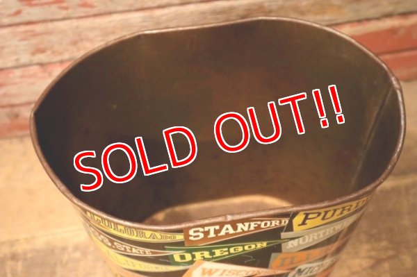 画像10: dp-240611-11 HARVELL 1950's-1960's College Pennant Trash Can