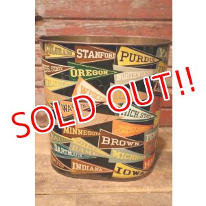 画像: dp-240611-11 HARVELL 1950's-1960's College Pennant Trash Can