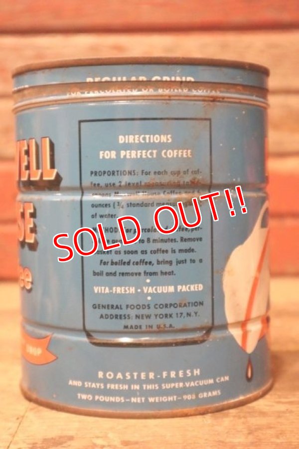 画像4: dp-240814-39 MAXWELLHOUSE COFFEE 1950's Tin Can