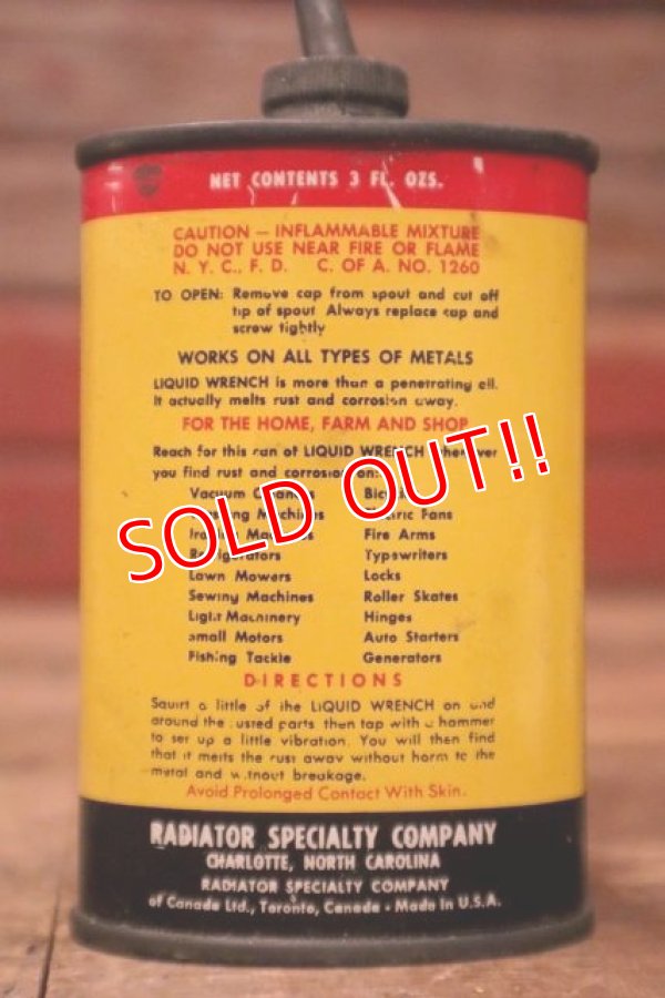 画像3: dp-240814-31 Liquid WRENCH / 1940's-1950's Handy Oil Can