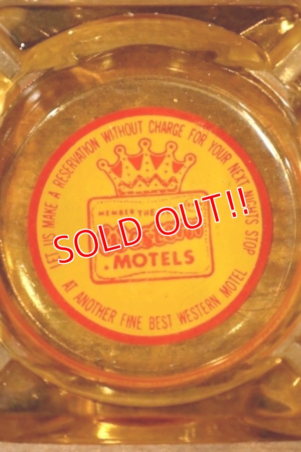 画像1: dp-240814-50 THE BEST Western MOTELS / Vintage Glass Ashtray