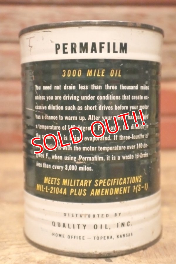 画像2: dp-240508-60 PERMAFILM MOTOR OIL One U.S. Quart Can
