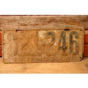 画像: dp-230601-21 License Plate 1931 MISSOURI "621-246"