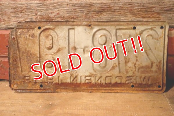 画像7: dp-230601-21 License Plate 1938 WISCONSIN "278-197"