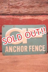 画像: dp-240207-22 ANCHOR FENCE Metal Sign