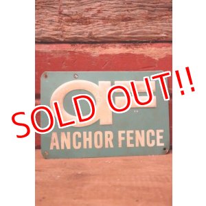 画像: dp-240207-22 ANCHOR FENCE Metal Sign