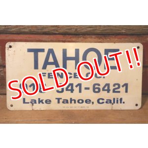 画像: dp-240207-22 TAHOE FENCE CO. Metal Sign