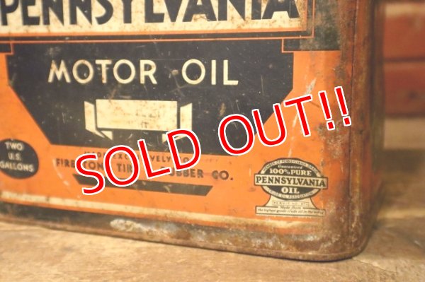 画像5: dp-240911-59 Firestone 1940's 100% PURE PENNSYLVANIA MOTOR OIL TWO U.S. GALLONS CAN