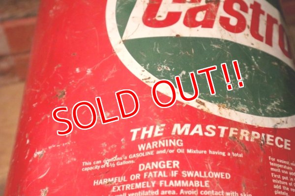画像8: dp-240911-48 Castrol / 1970's〜 6.5 U.S. GALLONS OIL CAN