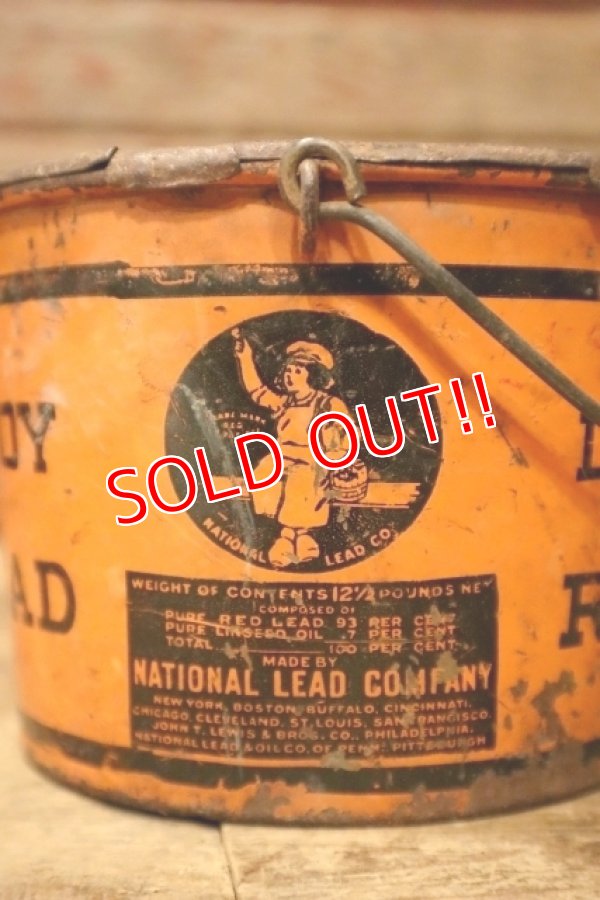 画像3: dp-240911-79 Dutch Boy / 1940's-1950's RED LEAD 12 1/2 POUNDS Bucket
