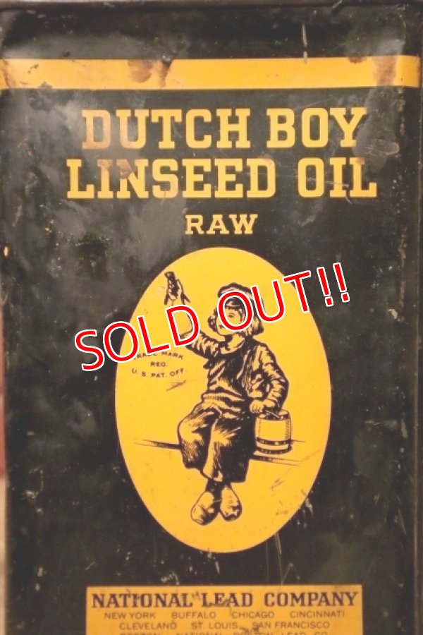 画像2: dp-240911-84 Dutch Boy / 1940's LINSEED OIL 7 1/2 LBS. Can