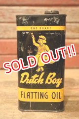 画像: dp-240911-82 Dutch Boy / 1950's-1960's FLATTING OIL ONE QUART Can