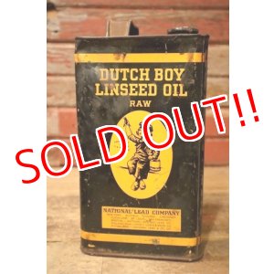 画像: dp-240911-84 Dutch Boy / 1940's LINSEED OIL 7 1/2 LBS. Can