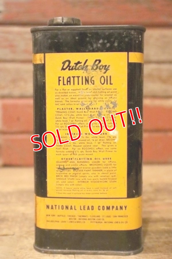 画像3: dp-240911-82 Dutch Boy / 1950's-1960's FLATTING OIL ONE QUART Can