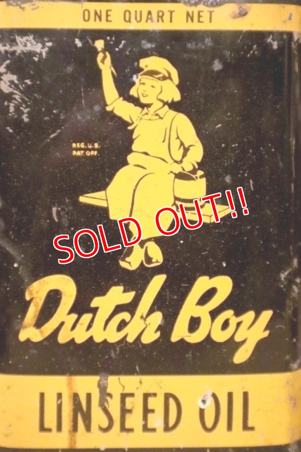 画像2: dp-240911-83 Dutch Boy / 1950's-1960's LINSEED OIL ONE QUART Can