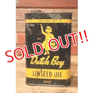 画像: dp-240911-83 Dutch Boy / 1950's-1960's LINSEED OIL ONE QUART Can