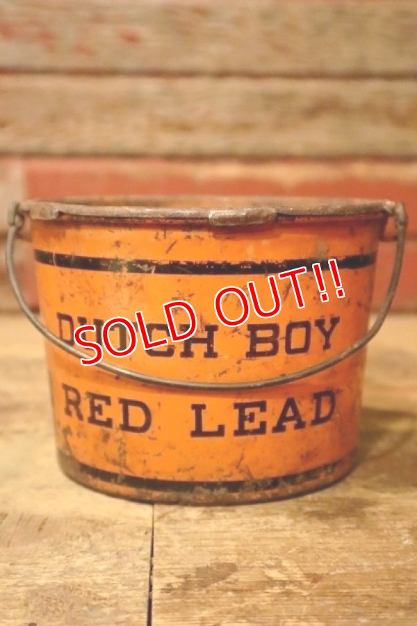画像2: dp-240911-79 Dutch Boy / 1940's-1950's RED LEAD 12 1/2 POUNDS Bucket