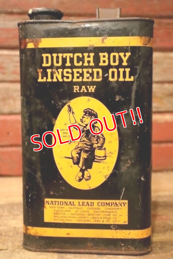 画像3: dp-240911-84 Dutch Boy / 1940's LINSEED OIL 7 1/2 LBS. Can